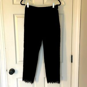 J. Crew Black Lace Pull-On Pants Size 4